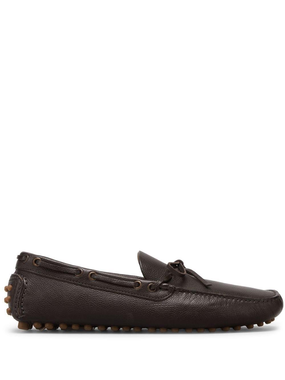 Driver Leather Loafers In Brown Product Image