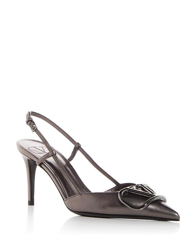 Valentino Garavani Womens VLogo Slingback Pumps Product Image