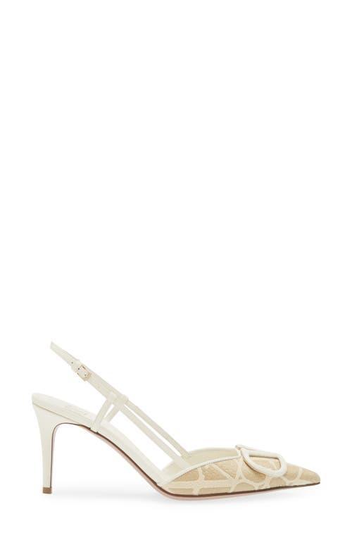 VALENTINO GARAVANI Women's Pointed Toe Slingback High Heel Pumps In Natural Product Image