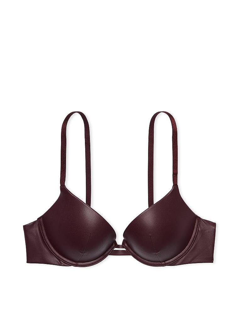 Faux Leather Push-Up Bra Product Image