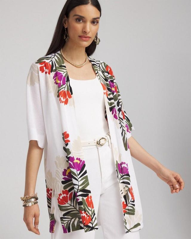 Women's Summer Romance Blooms Midi Cardigan Sweater Product Image