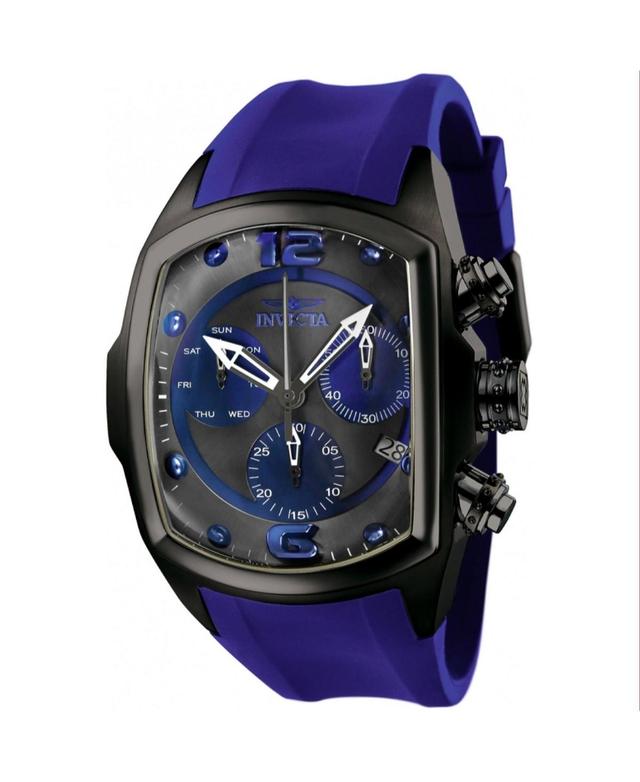 Invicta Mens 6729 Lupah Quartz Chronograph Black, Blue Dial Watch - Purple Product Image