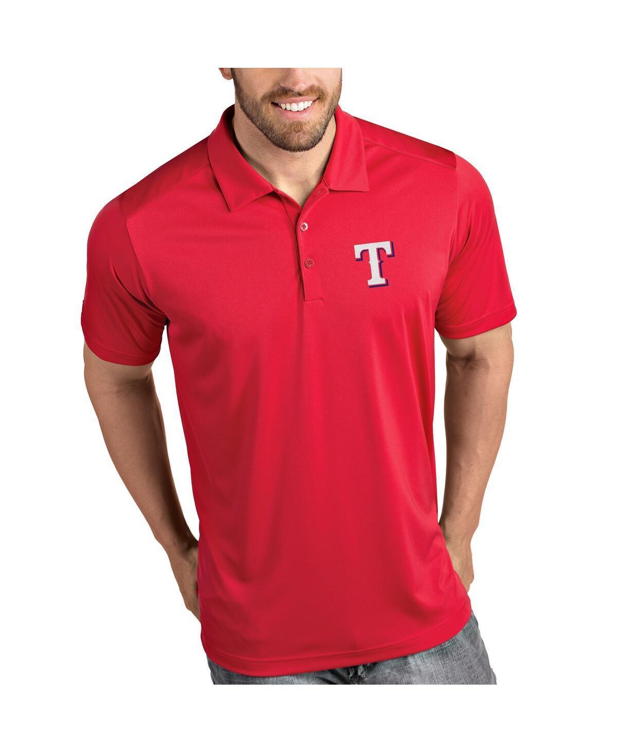 Antigua Mens Red Texas Rangers Tribute Polo Product Image