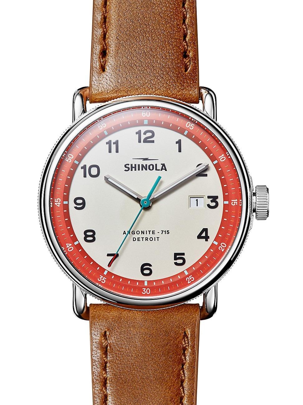 Shinola The Canfield Leather Strap Watch, 43mm Product Image