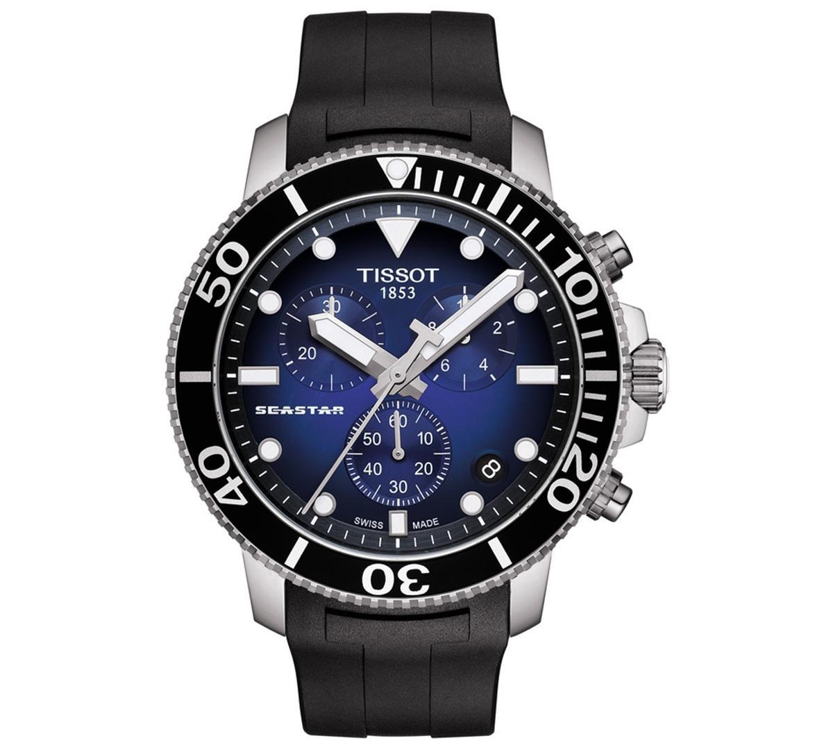 Tissot Seastar 1000 Blue-Dial & Black Rubber Strap Chronograph, 45.5mm Product Image