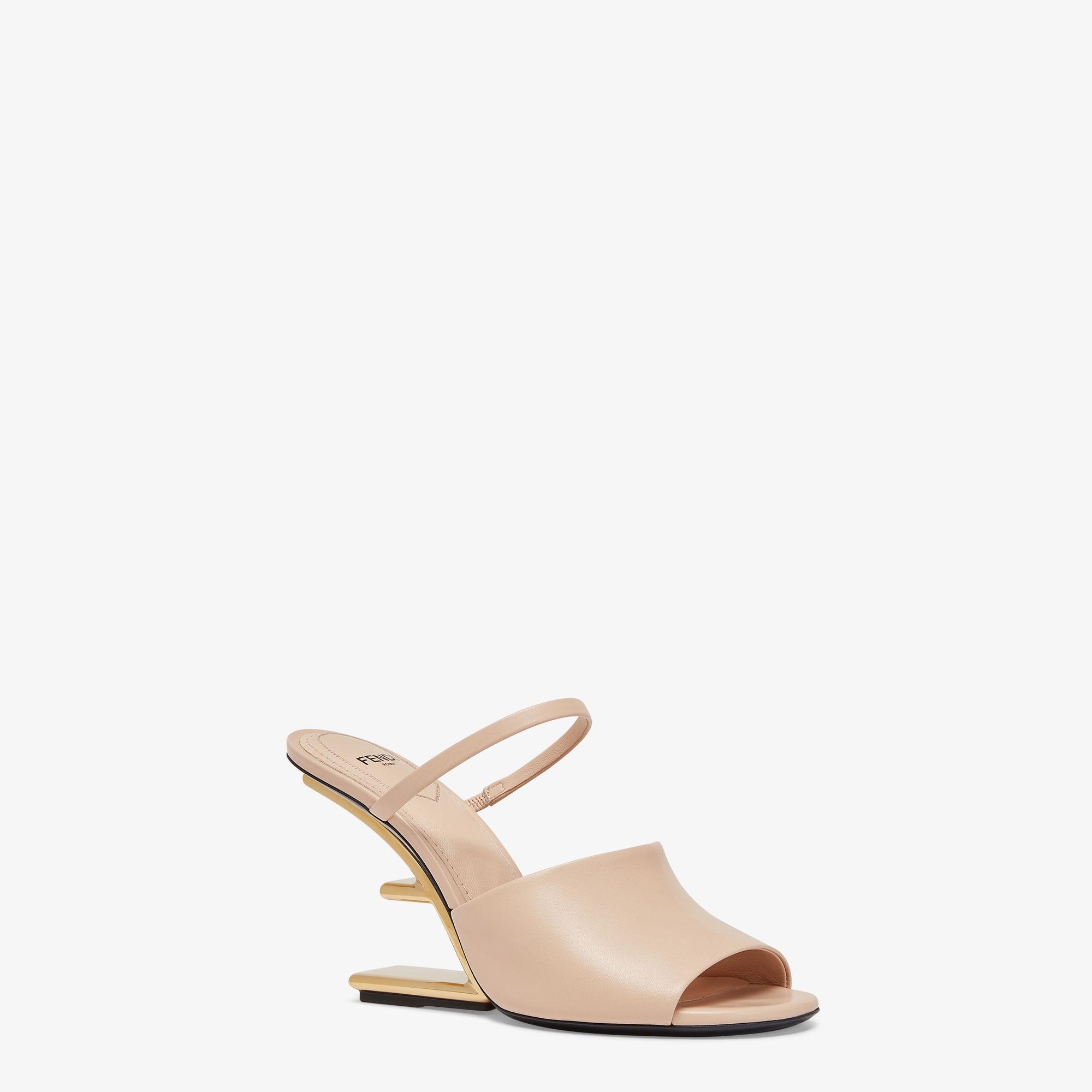 Fendi FirstPink leather high-heeled sandals Product Image