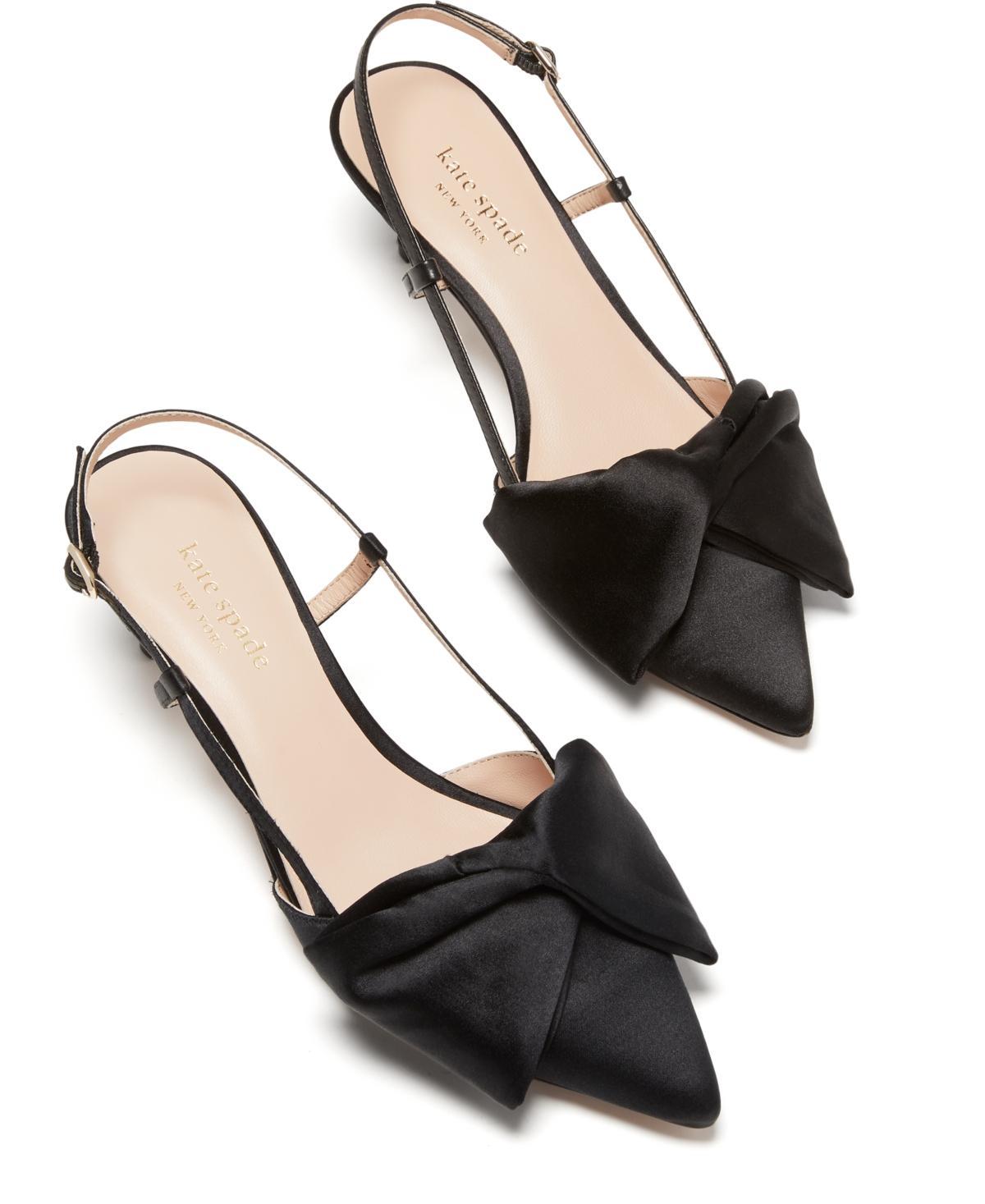 kate spade new york marseille bow pointed toe slingback pump Product Image