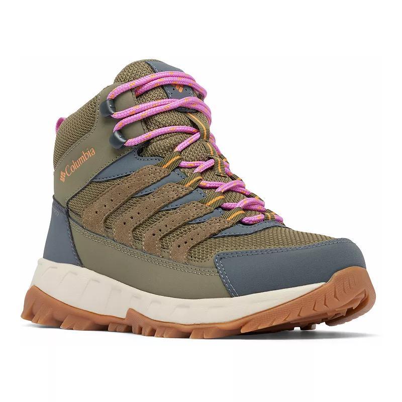 Columbia Strata Trail Mid Wp (Stone Green/Sunstone) Women's Shoes Product Image