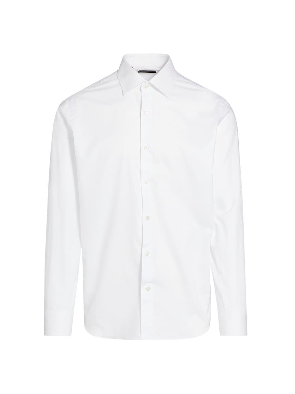 Mens COLLECTION Geometric Button-Front Shirt Product Image