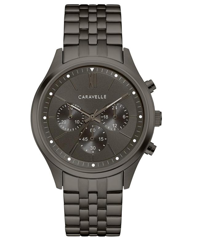 Men's Caravelle by Bulova Gunmetal IP Chronograph Watch (Model: 45A141) Product Image