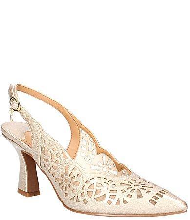 J. Renee Valerian Patent Cut Out Slingback Pumps Product Image
