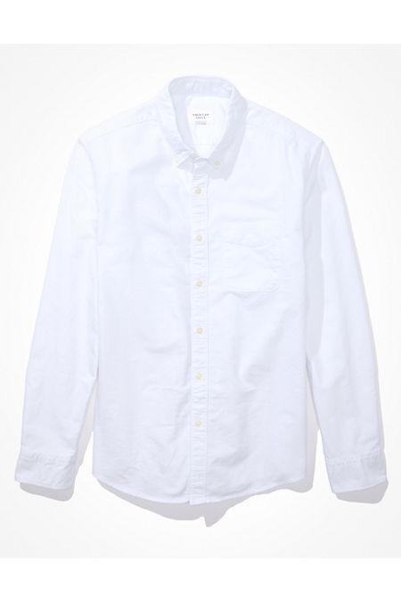 AE Everyday Oxford Button-Up Shirt Mens White XS Product Image