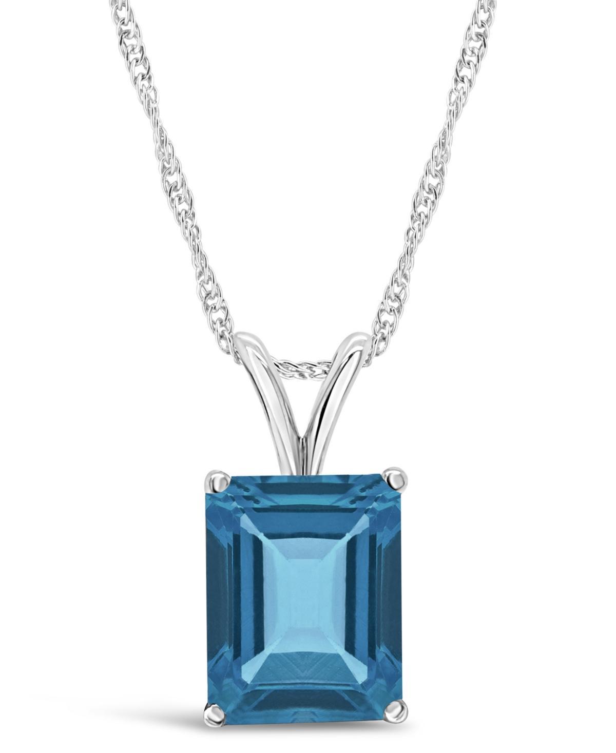 Blue Topaz (3 ct. t.w.) Pendant Necklace in Sterling Silver. Also Available in Amethyst and Citrine Product Image