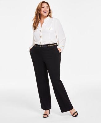 Plus Size Blouse & High-Rise Pants product image