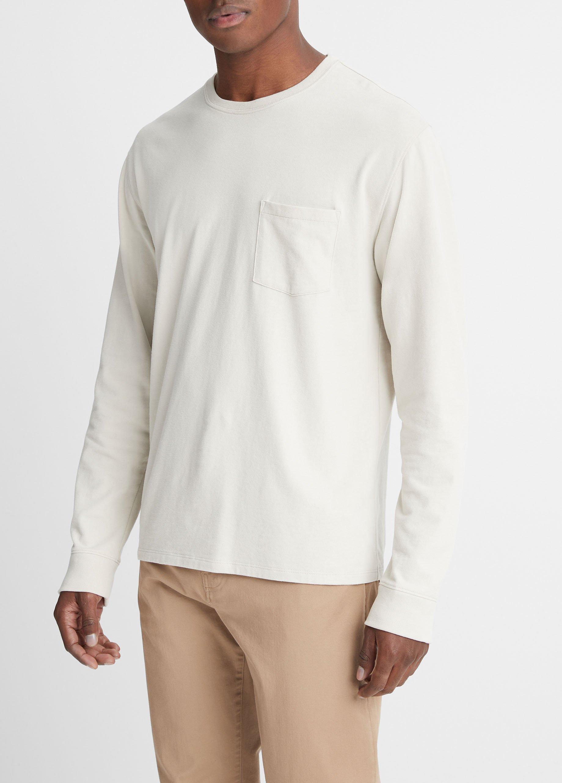 Sueded Jersey Long-Sleeve Pocket T-Shirt Product Image