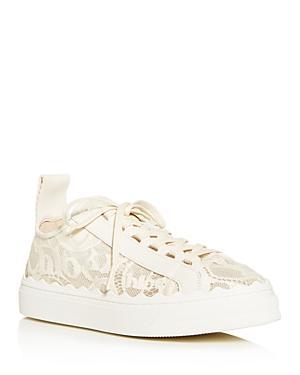 Chlo Lauren Logo Lace Platform Sneaker Product Image