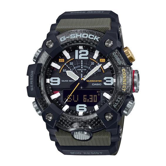 Men's Casio G-Shock Master of G Mudmaster Green Strap Watch with Black Dial (Model: Ggb100-1A3) Product Image