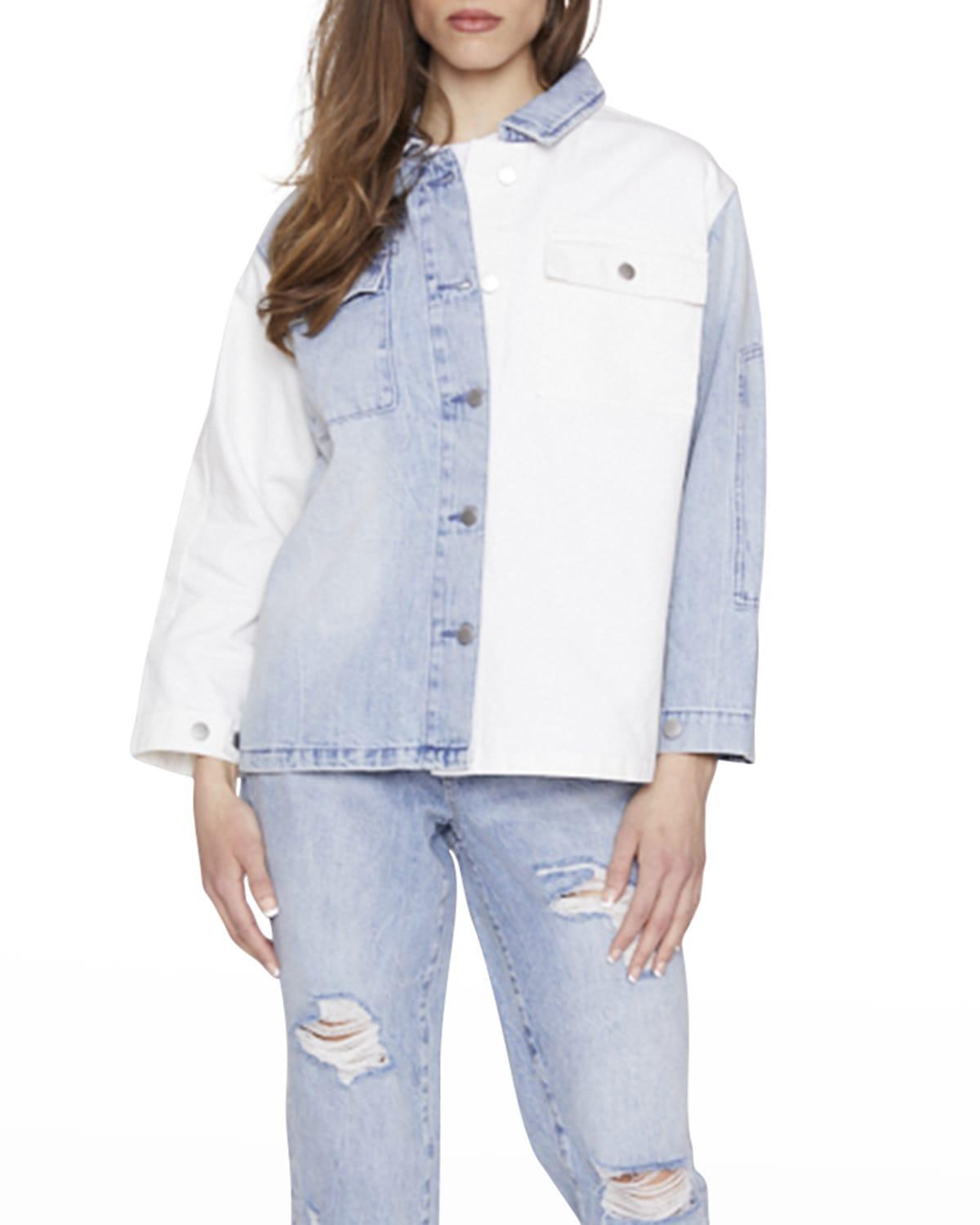 Oversized Two-Tone Denim Shacket product image