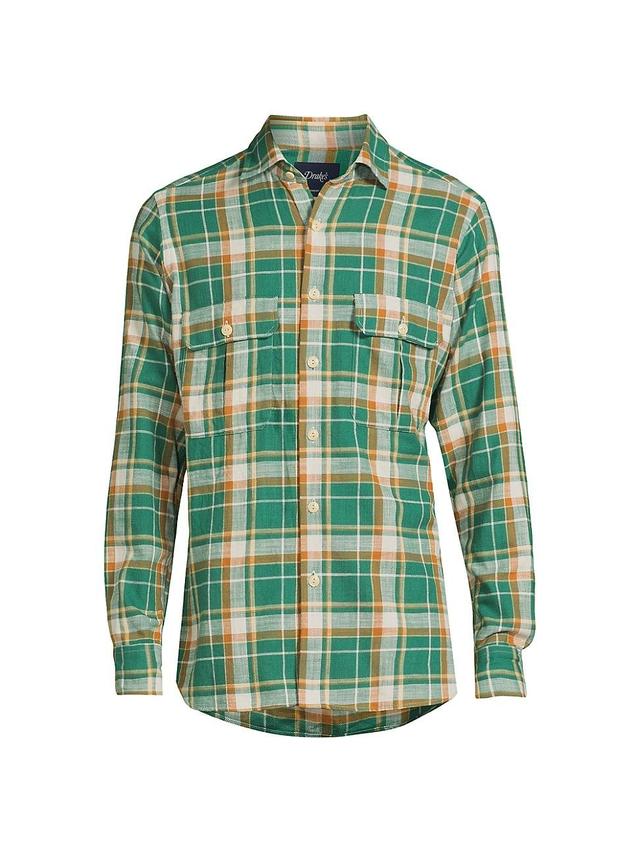 Mens Checked Cotton Work Shirt Product Image