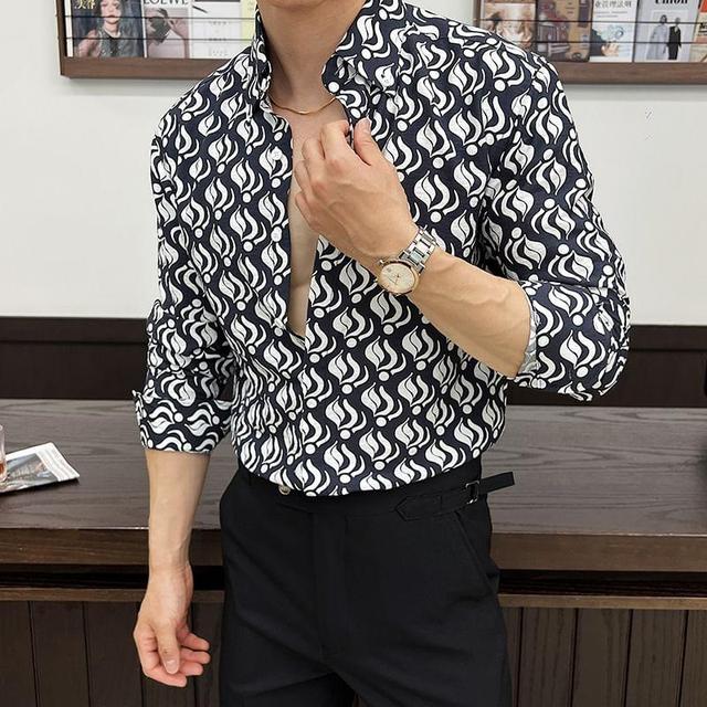 Floral Print Button-Up Shirt Product Image