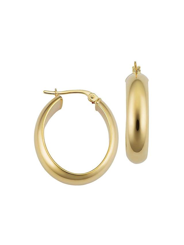 Womens 14K Yellow Gold High Society Oval Hoops Product Image