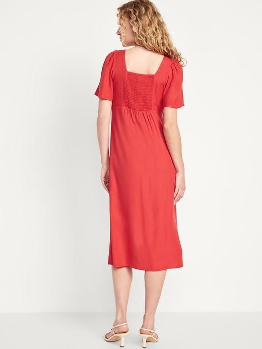 Waist-Defined Midi Dress Product Image