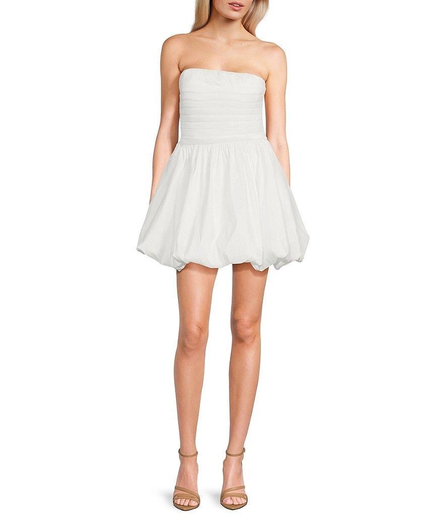 B. Darlin Strapless Pleated Bubble Dress Product Image