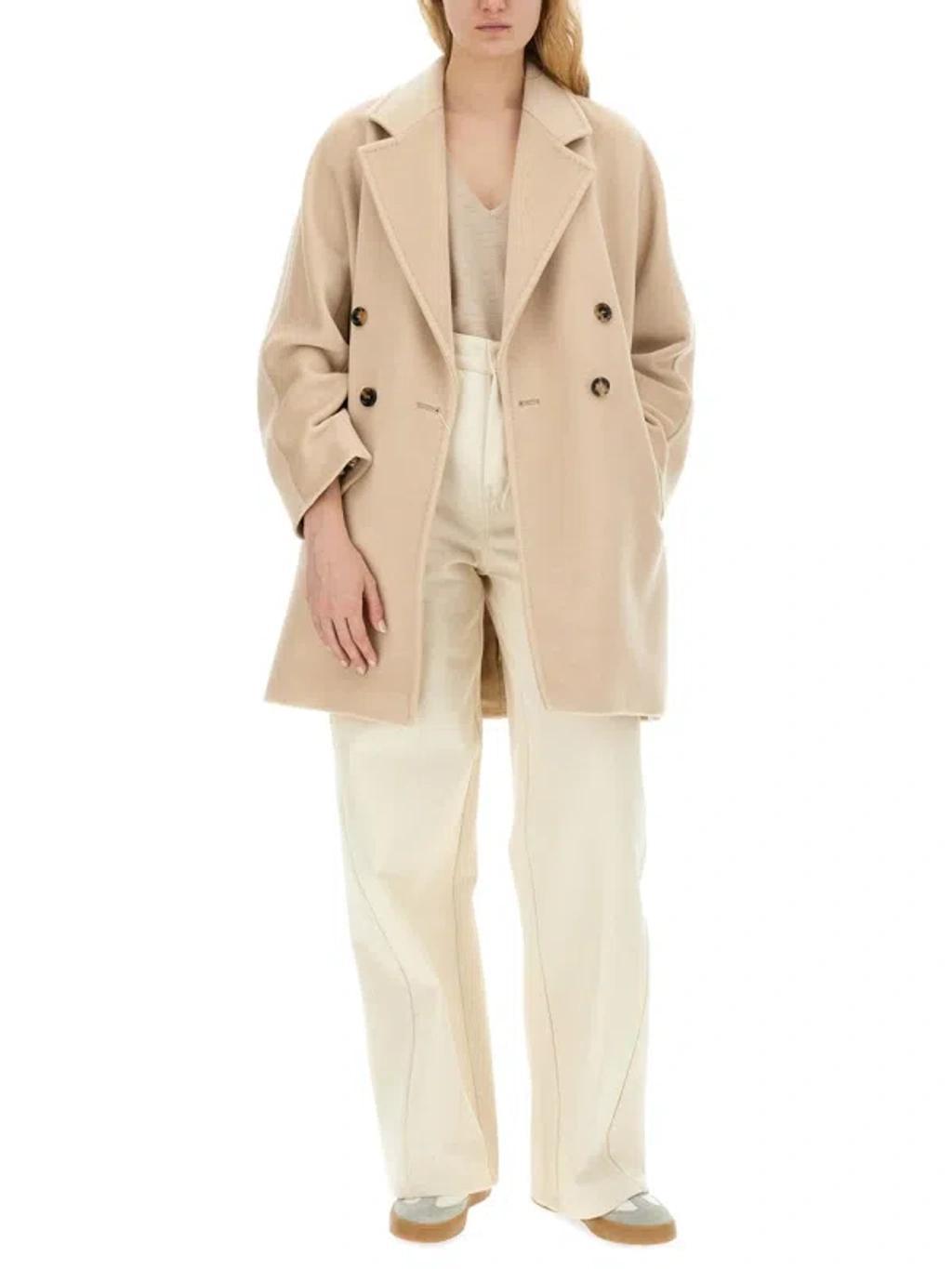 MAX MARA Women Coat "stack" In Cream Product Image