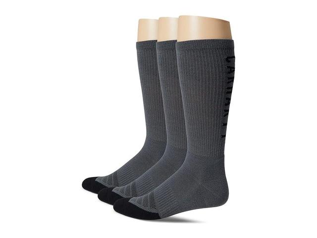 Carhartt FORCE(r) Midweight Logo Crew Socks 3-Pack (Carbon Heather) Men's Crew Cut Socks Shoes Product Image