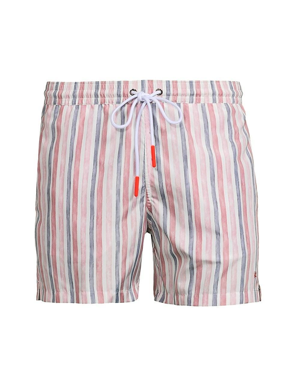 Mens Stripe Swim Trunks Product Image