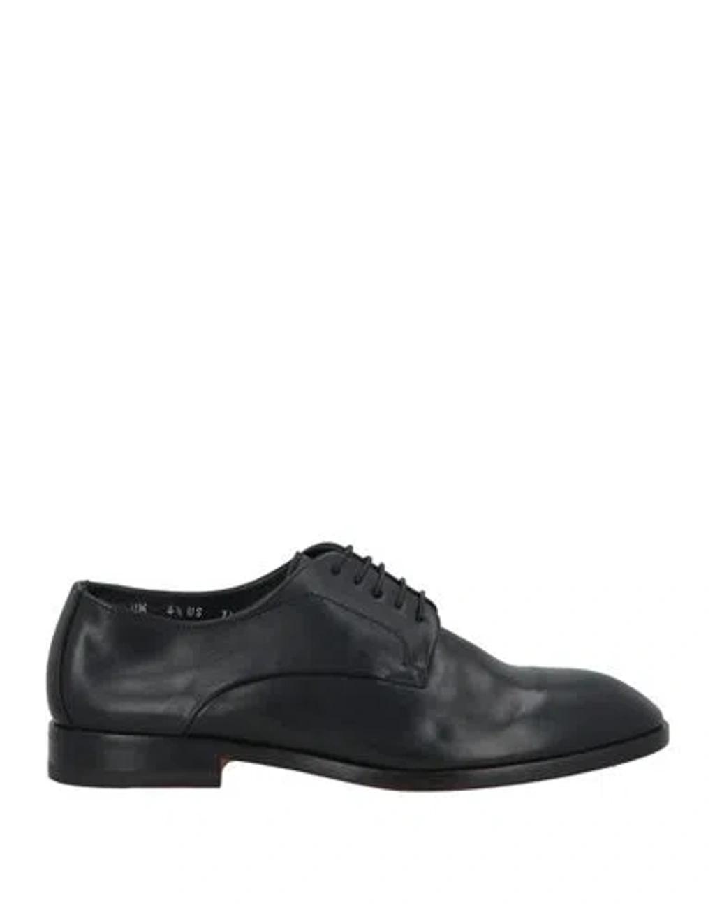 SANTONI Leather Lace-up Shoes In Black Product Image