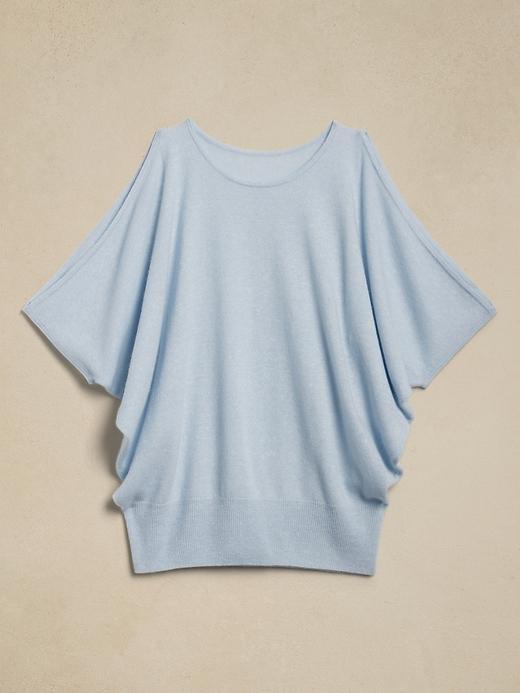 Cashmere-Linen Shoulder Cut-Out Sweater Product Image