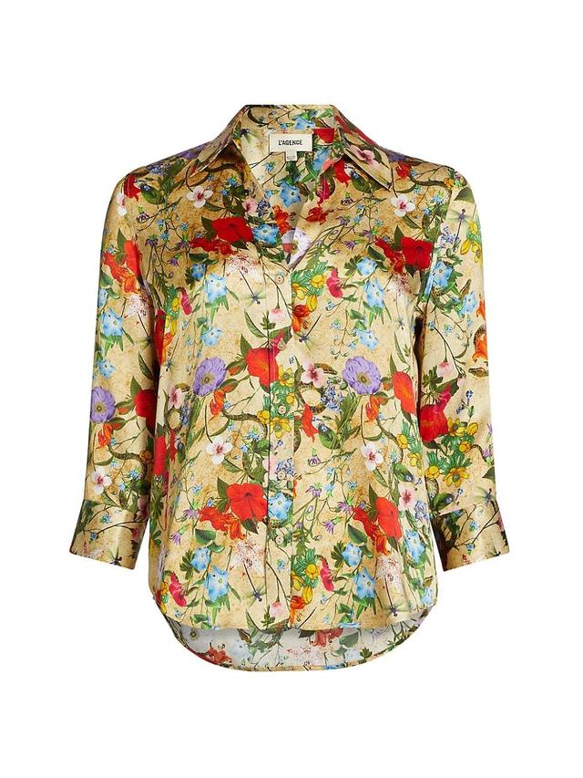 Womens Dani Floral Silk Blouse Product Image