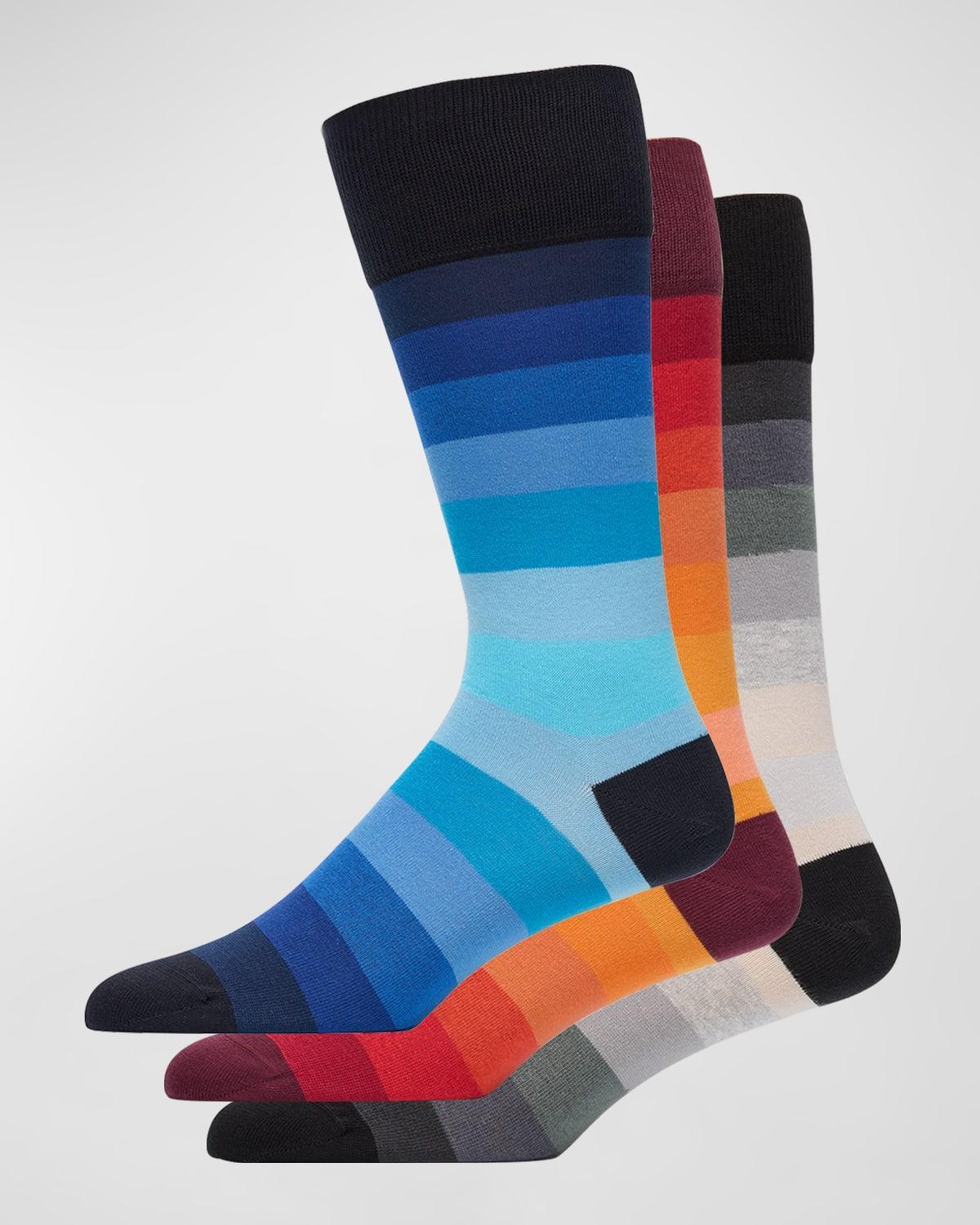 Mens Erwin Stripe 3-Pack Crew Socks Product Image