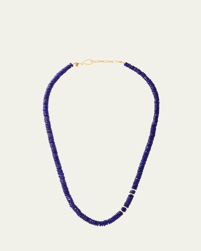 Mens Lapis Lazuli Beaded Necklace Product Image