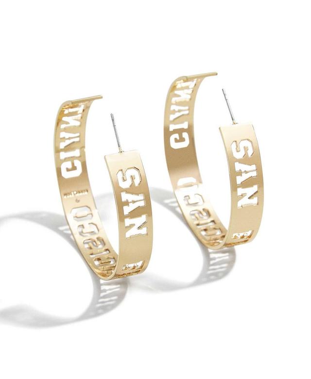 Womens Wear by Erin Andrews x Baublebar San Francisco Giants Large Cutout Hoop Earrings Product Image