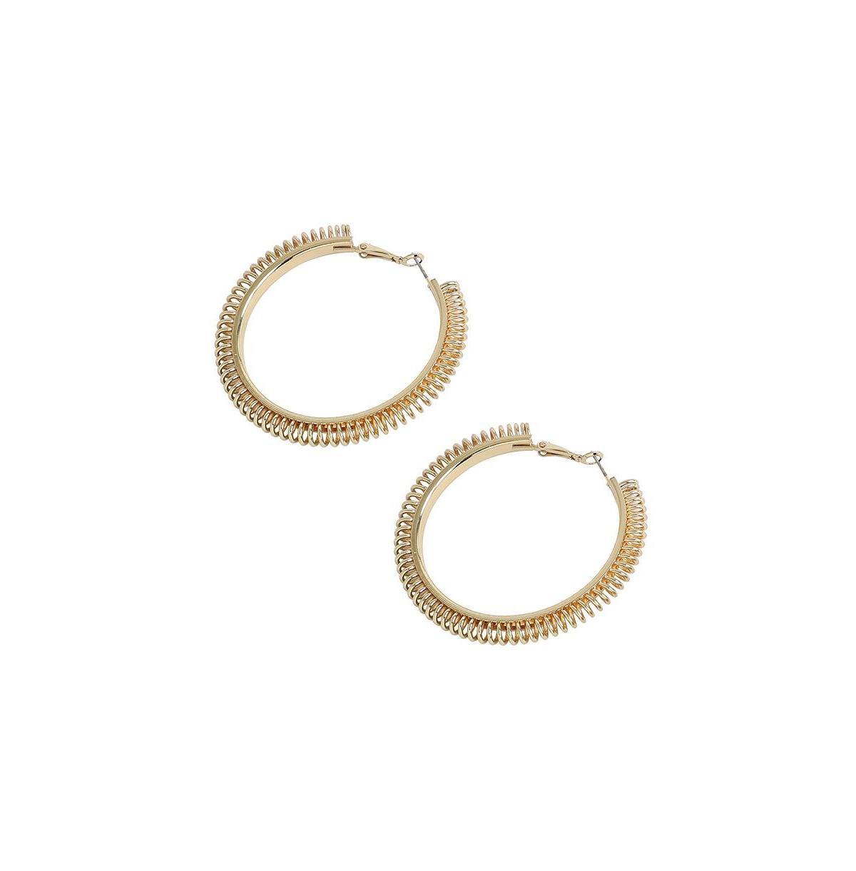 Sohi Womens Spring Hoop Earrings Product Image