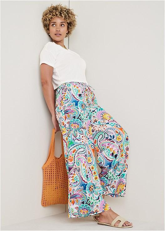 Cotton Linen Wide Leg Pants Product Image