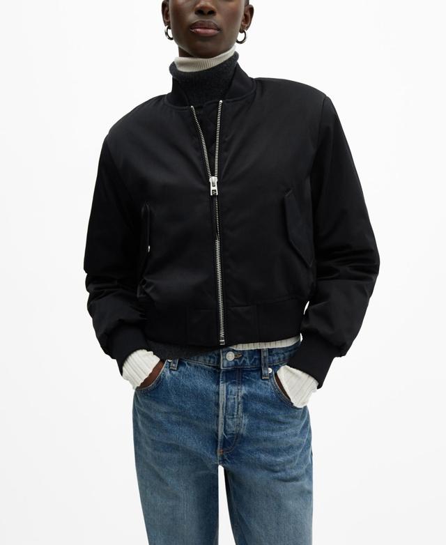 Women's Oversized Bomber Jacket Product Image