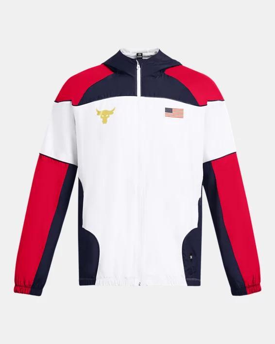 Men's Project Rock Woven Red, White & Blue Jacket Product Image