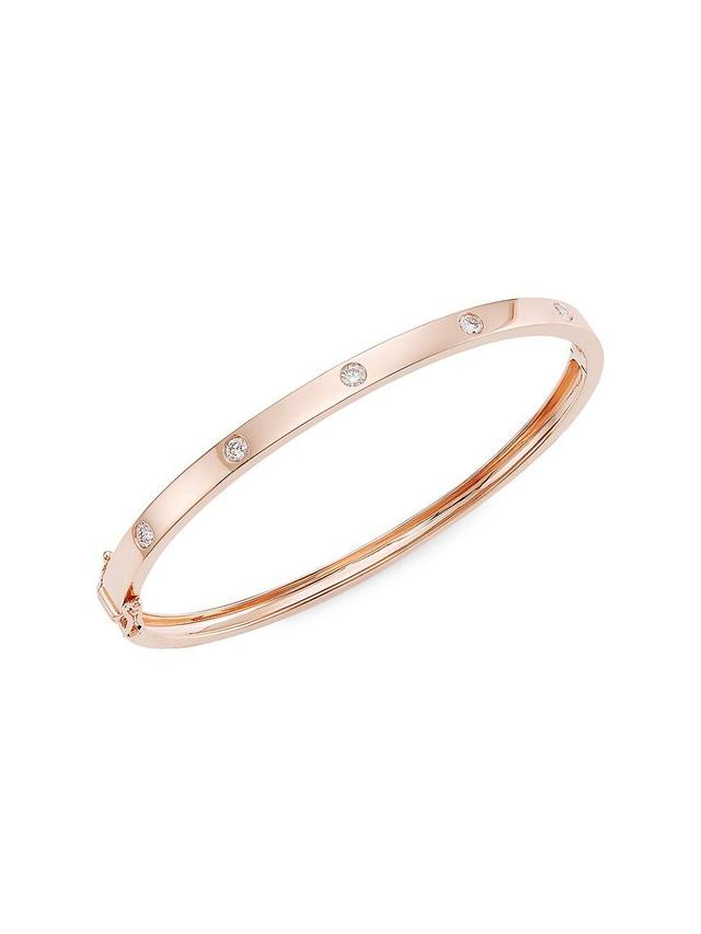 Womens 14K Rose Gold & 0.38 TCW Diamond Bangle Product Image