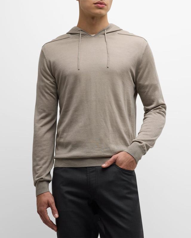 Mens Wool-Lyocell Pullover Hoodie Product Image