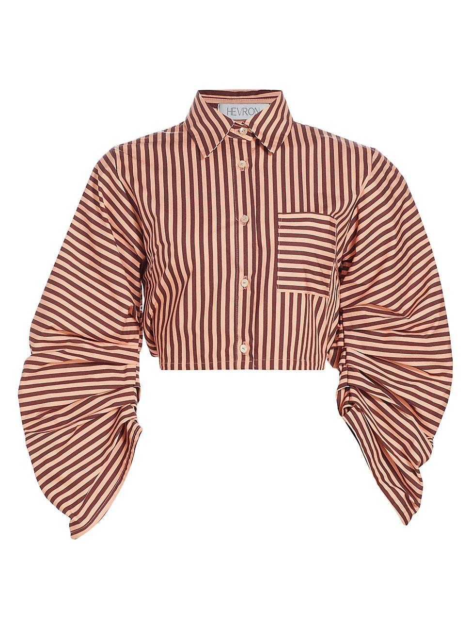 Womens Raquel Striped Cotton Top Product Image