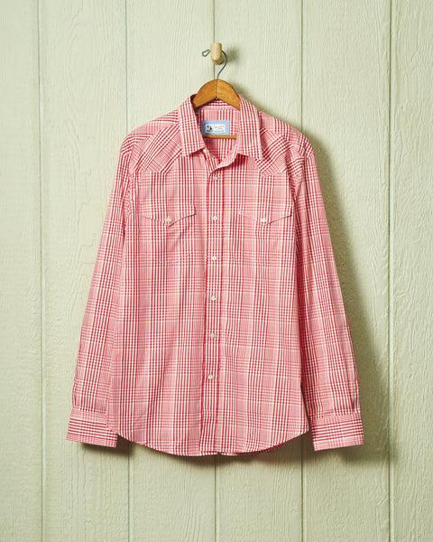 Western Sea-Washed Shirt in Red Glen Plaid Product Image