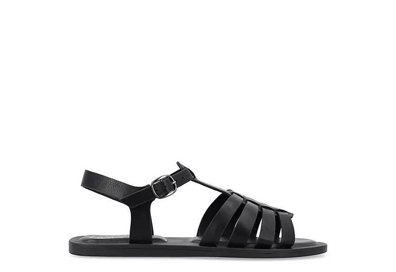 Journee Collection Benicia Womens Fisherman Sandals Black Product Image