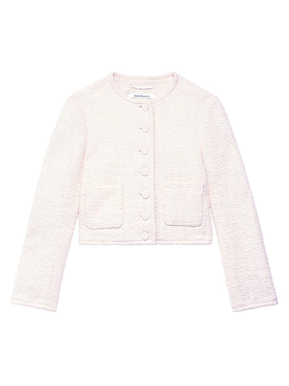 Womens Tweed Crop Jacket Product Image