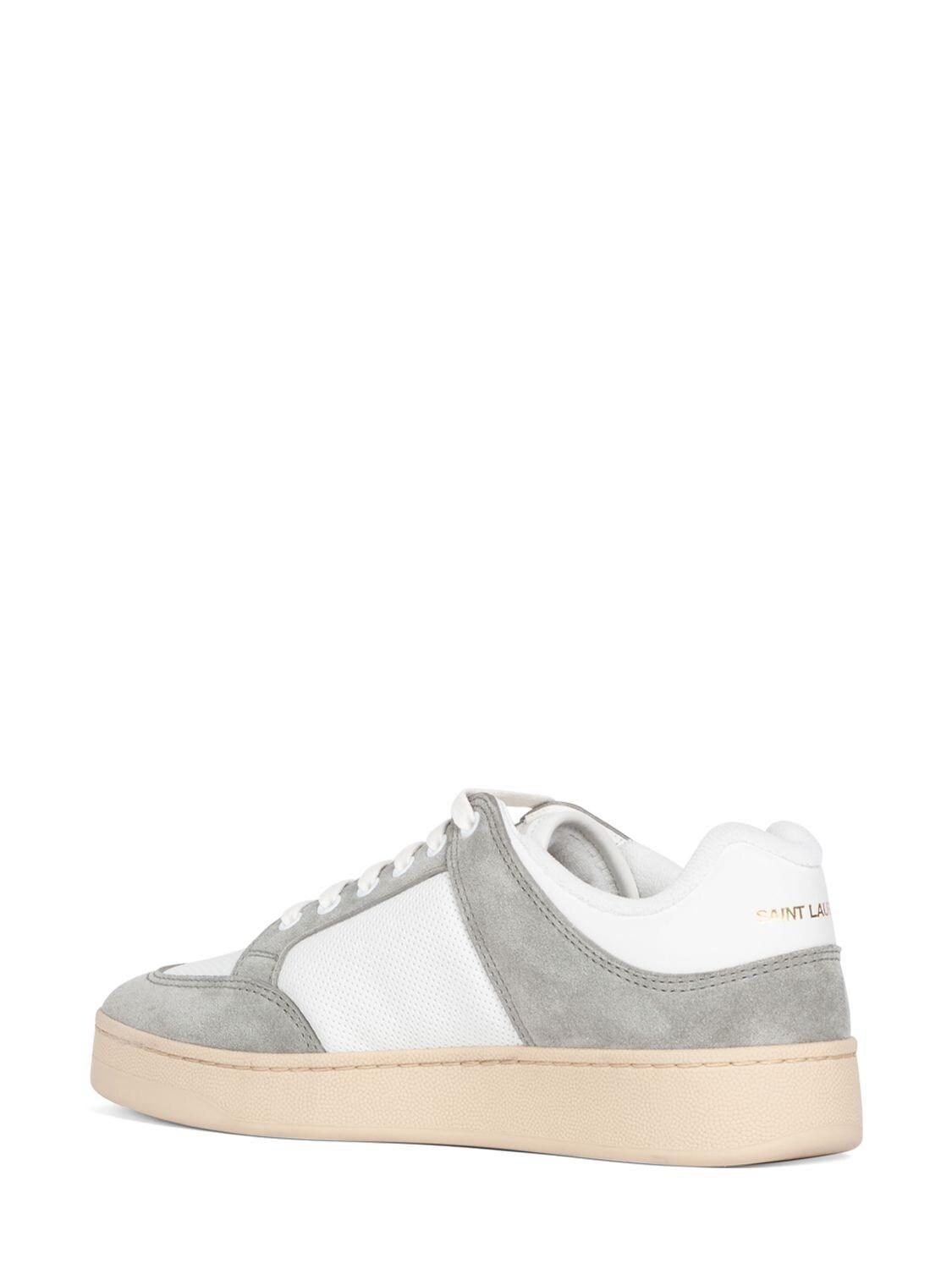 Panelled Lace-up Sneakers In Blanc Optique Paris Roof Product Image