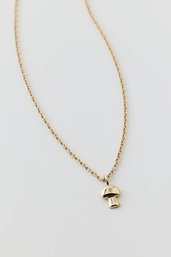 Five And Two Jewelry Freya Mushroom Charm Necklace Womens at Urban Outfitters Product Image