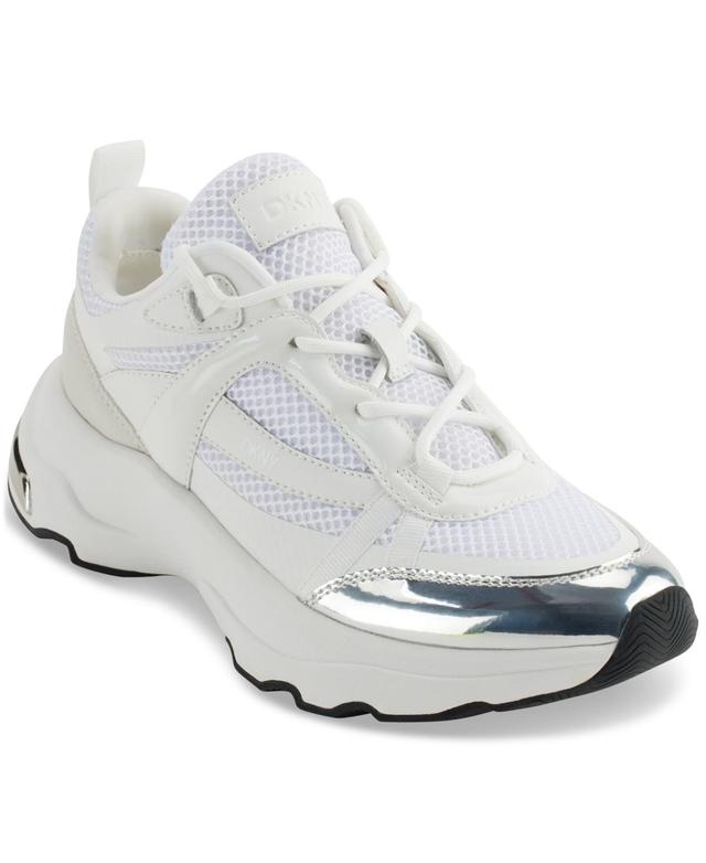 Dkny Womens Juna Lace-Up Running Sneakers - Bright White/ Product Image