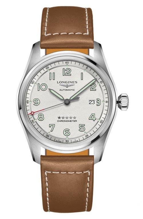 Longines Spirit Automatic Leather Strap Watch, 42mm Product Image